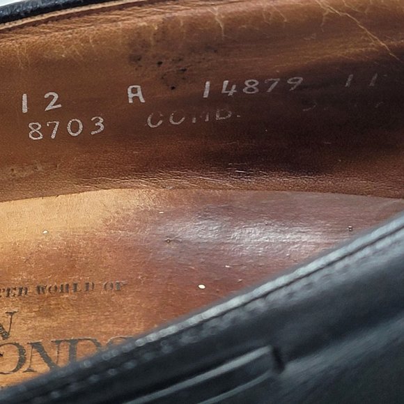 Allen Edmonds Saratoga 8703 Black Leather Loafers Men's Dress Shoes US Size 12A - Picture 11 of 11